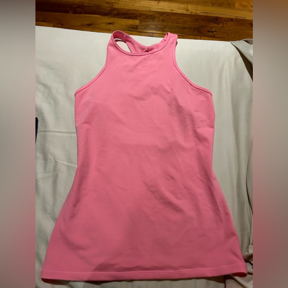 Athleta pink open back tank top